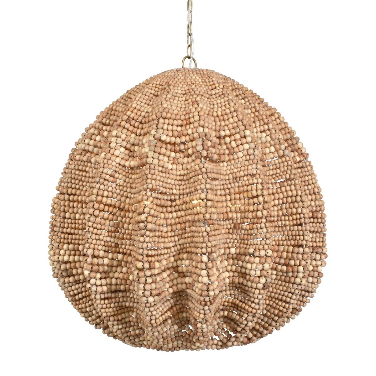 Kauri 5 Light Wooden Bead Pendant - Uttermost - Pendants by Modest Hut