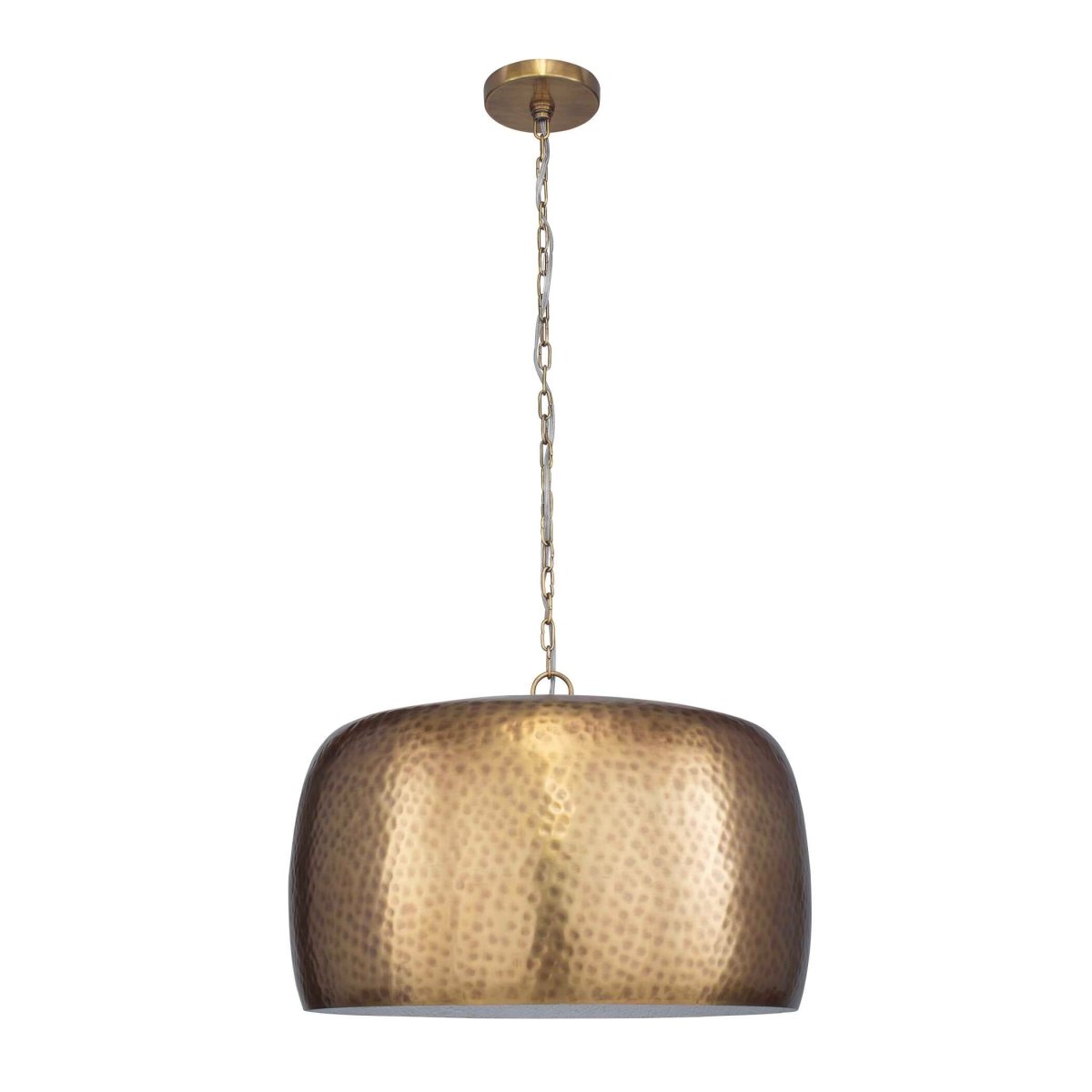 Lemont Hammered Brass 1 Light Pendant - Uttermost - Pendants by Modest Hut