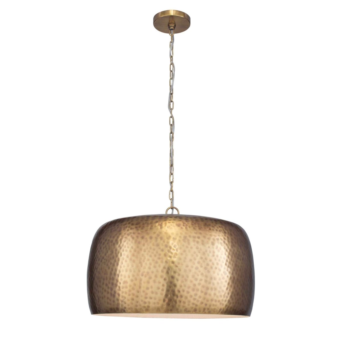 Lemont Hammered Brass 1 Light Pendant - Uttermost - Pendants by Modest Hut