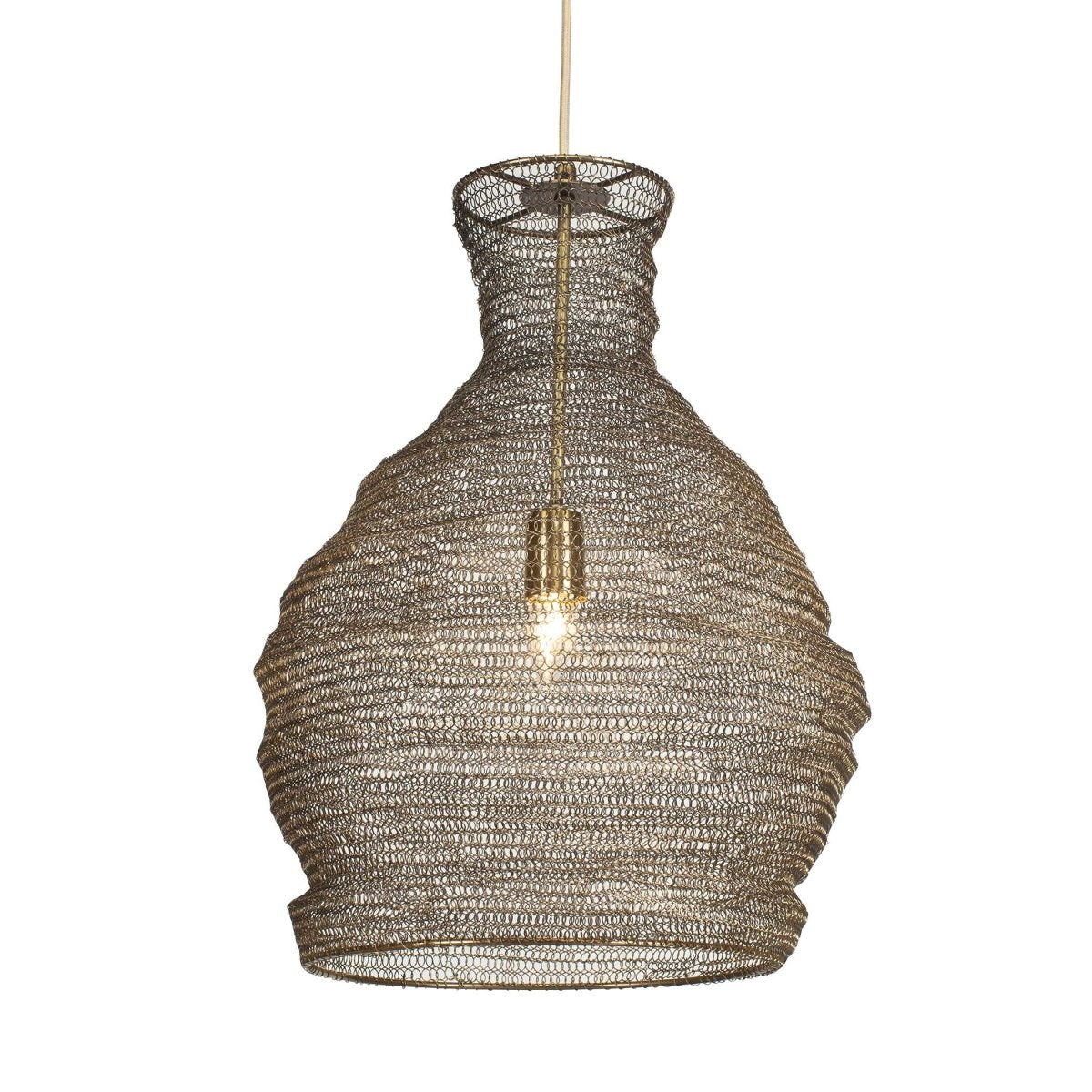 Murmur Woven Brass 1 Light Pendant - Uttermost - Pendants by Modest Hut