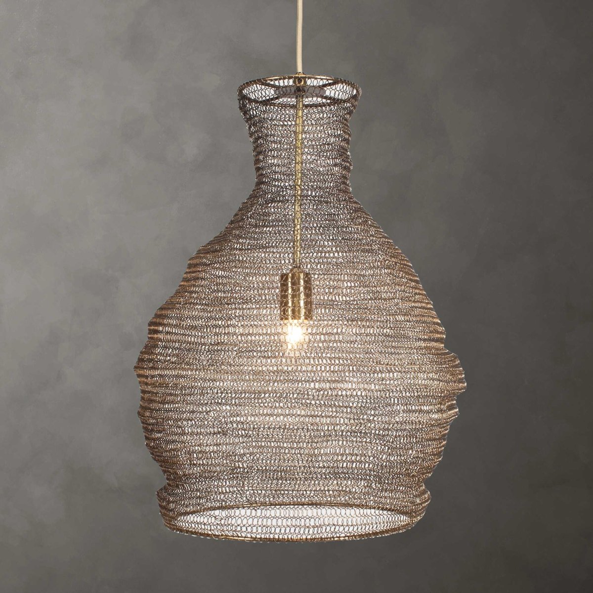 Murmur Woven Brass 1 Light Pendant - Uttermost - Pendants by Modest Hut