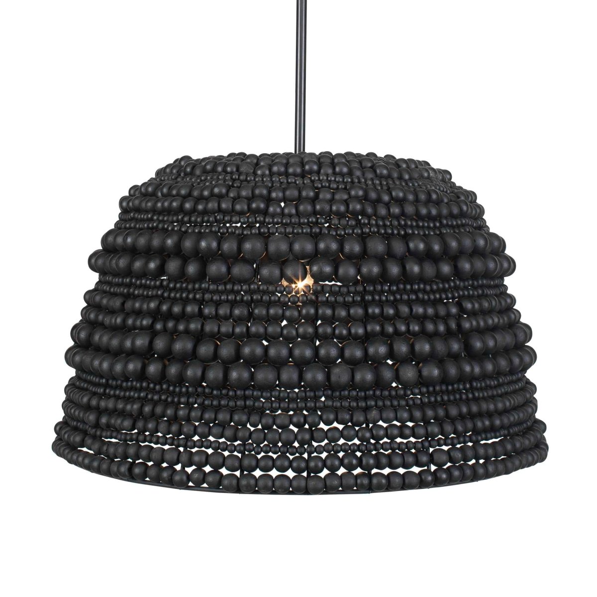 Persephone Black Bead 1 Light Pendant - Uttermost - Pendants by Modest Hut