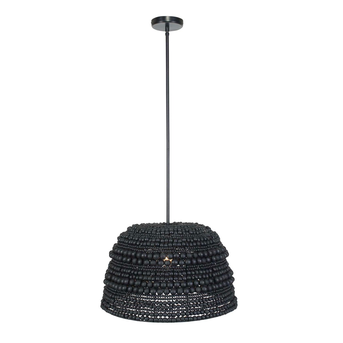 Persephone Black Bead 1 Light Pendant - Uttermost - Pendants by Modest Hut
