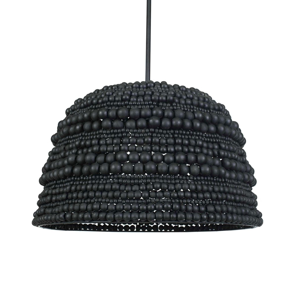 Persephone Black Bead 1 Light Pendant - Uttermost - Pendants by Modest Hut