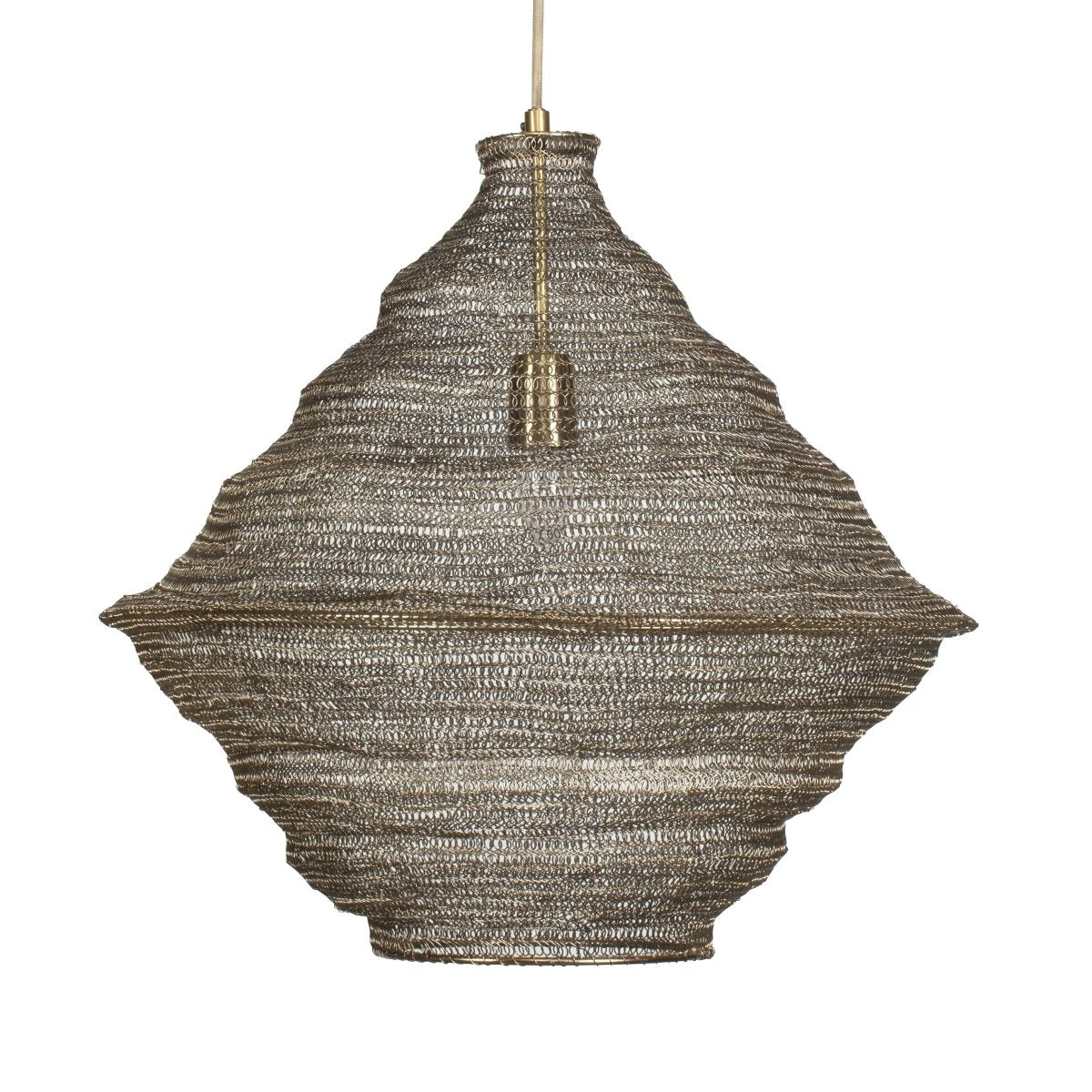 Sigh Woven Brass 1 Light Pendant - Uttermost - Pendants by Modest Hut