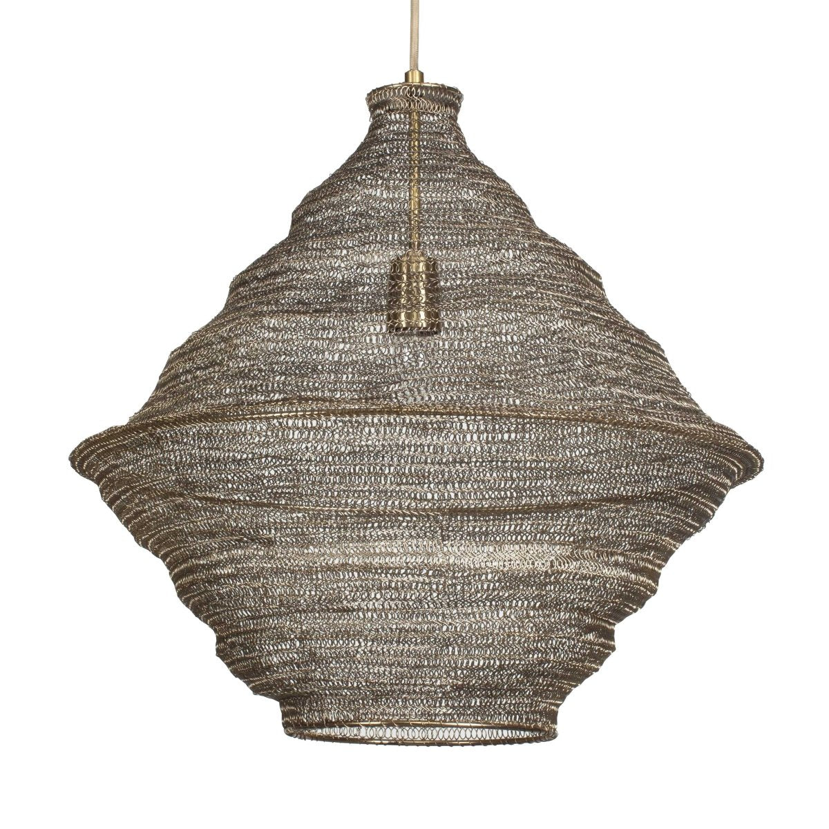 Sigh Woven Brass 1 Light Pendant - Uttermost - Pendants by Modest Hut