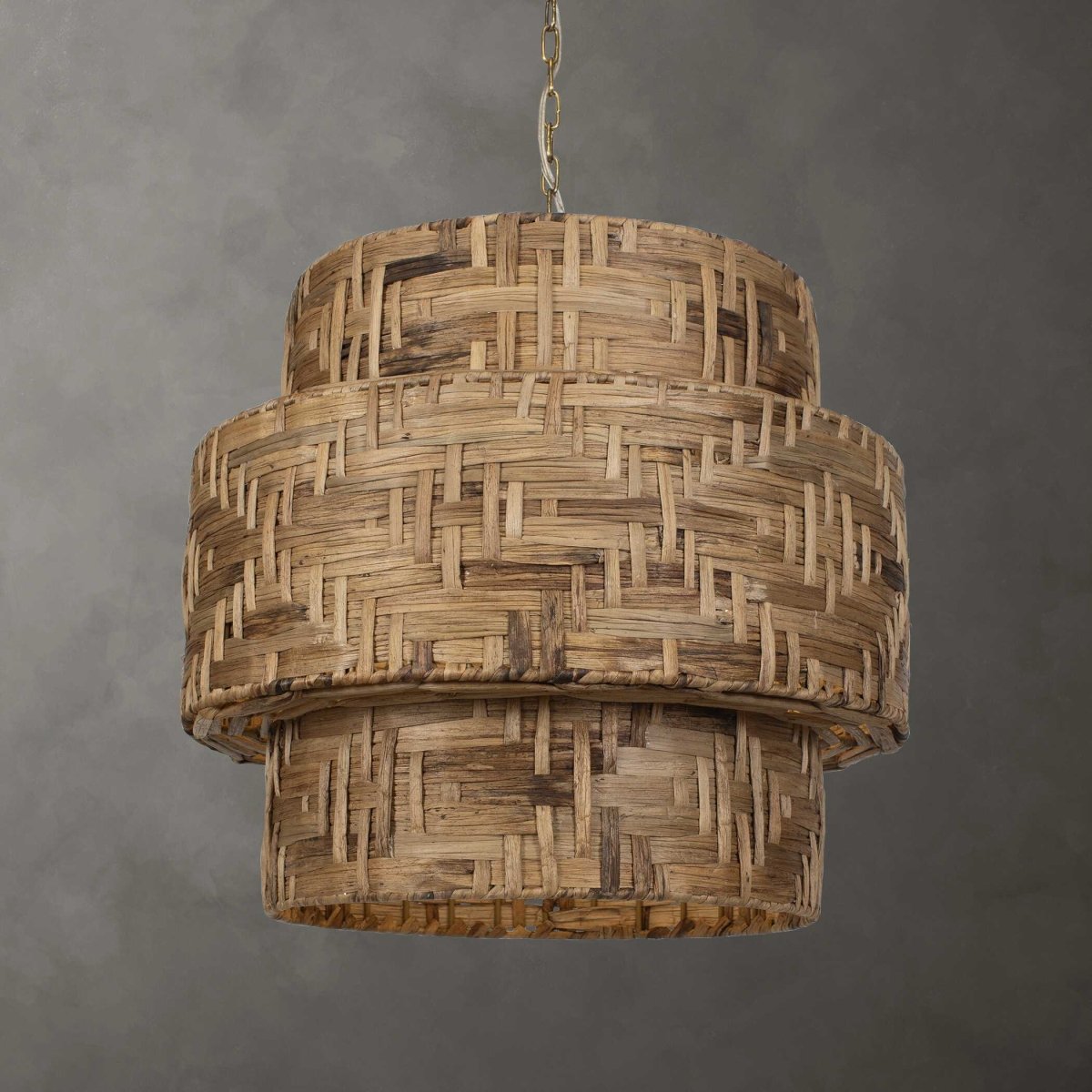 Water Hyacinth 4 Light Woven Pendant - Uttermost - Pendants by Modest Hut