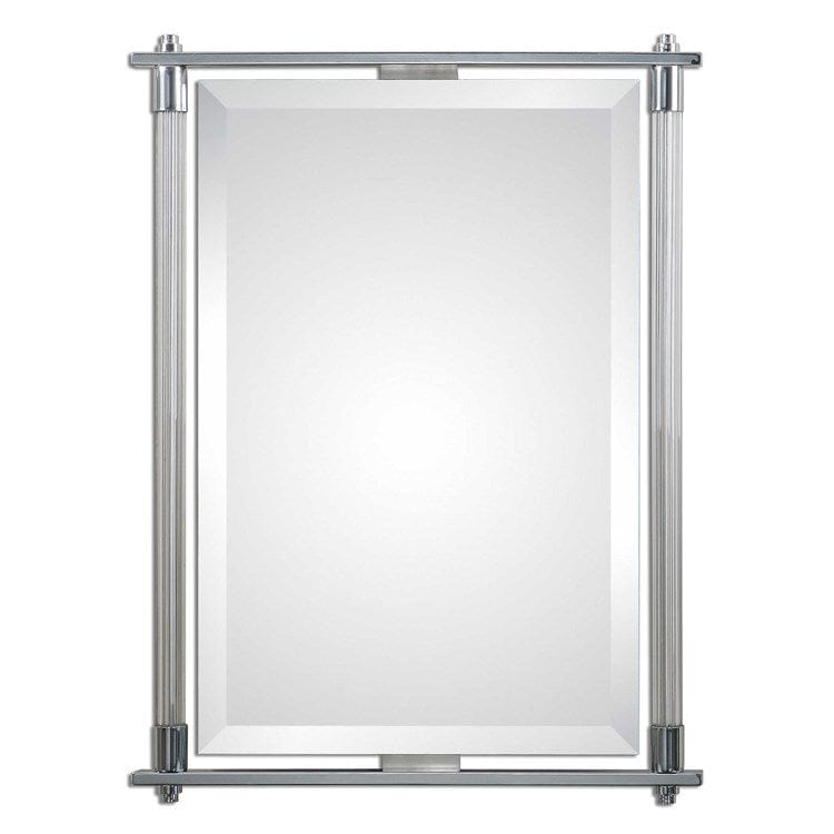 Adara Chrome Mirror - Uttermost - Rectangular Mirrors by Modest Hut