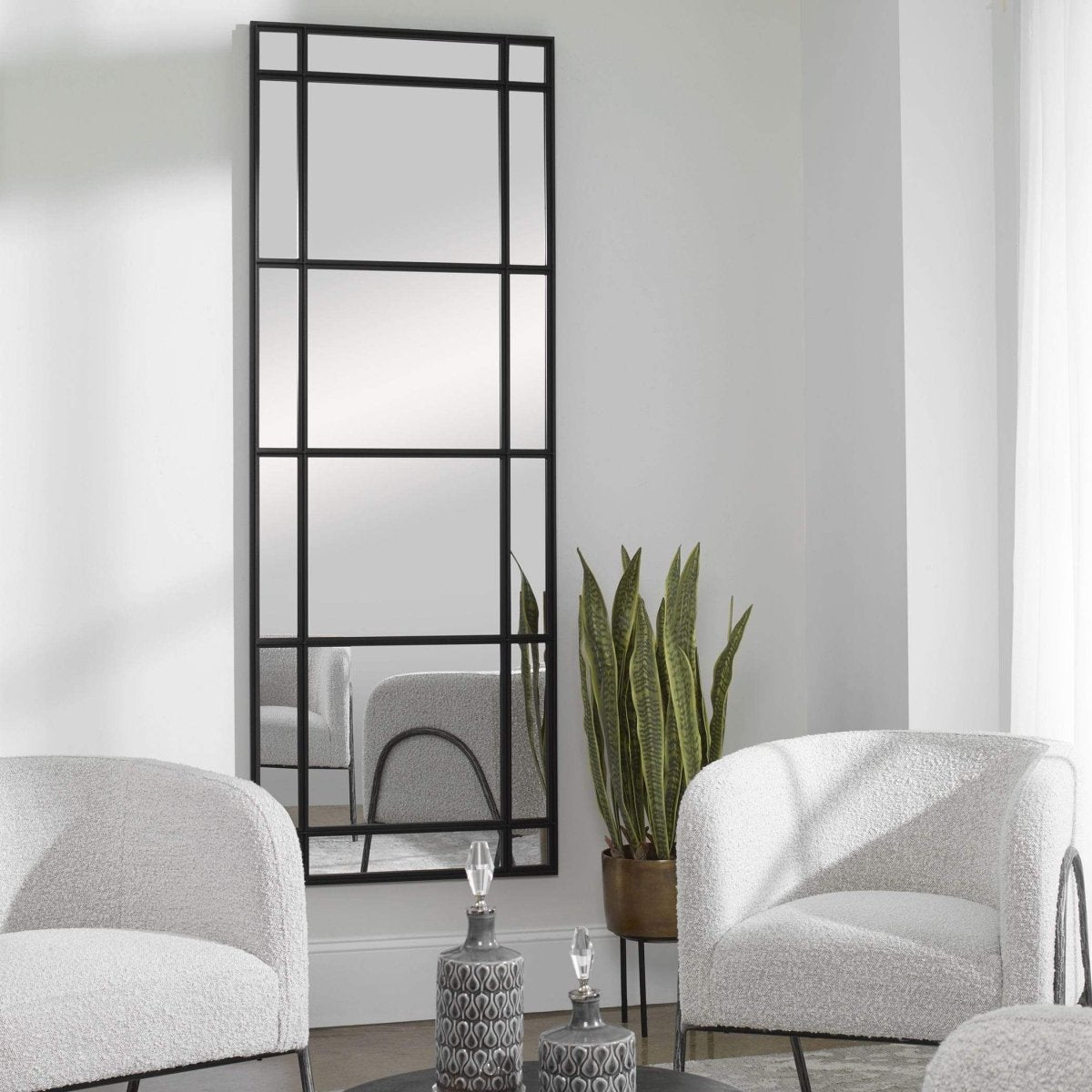 Addy Black Iron Mirror - Uttermost - Rectangular Mirrors by Modest Hut