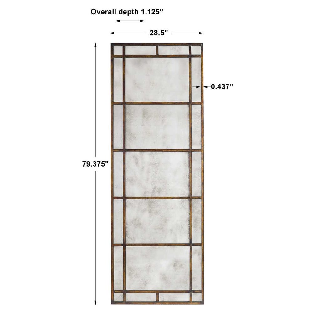 Adivan Antique Bronze Mirror - Uttermost - Rectangular Mirrors by Modest Hut