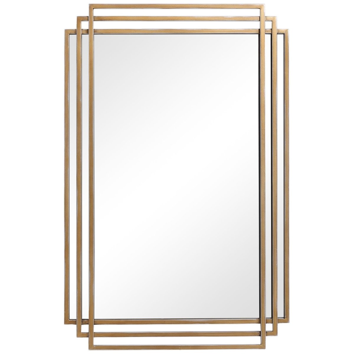 Amherst Brushed Gold MIrror - Uttermost - Rectangular Mirrors by Modest Hut