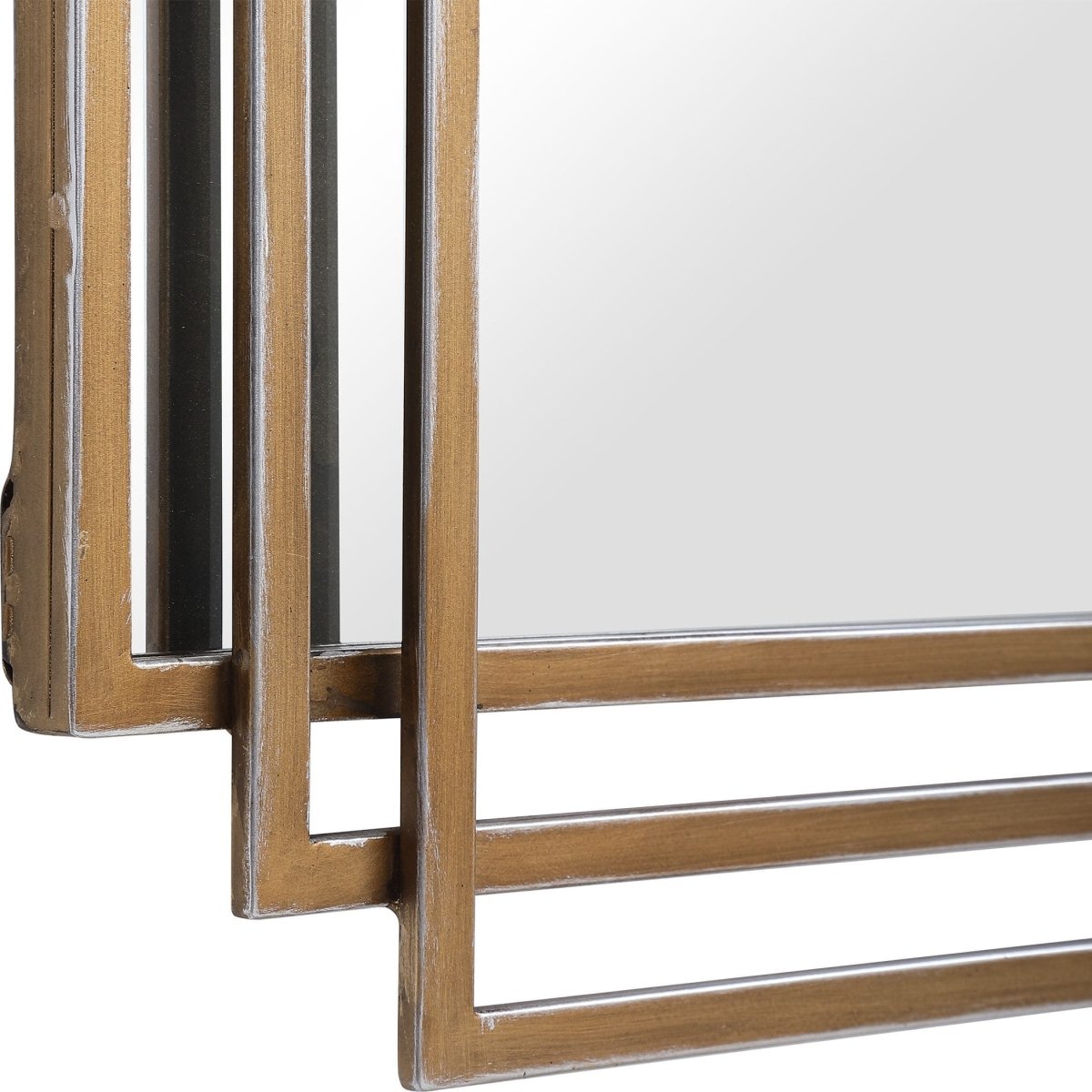 Amherst Brushed Gold MIrror - Uttermost - Rectangular Mirrors by Modest Hut