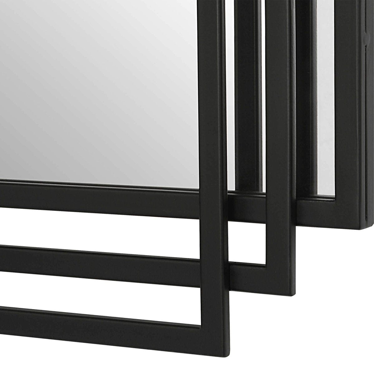 Amherst Matte Black MIrror - Uttermost - Rectangular Mirrors by Modest Hut