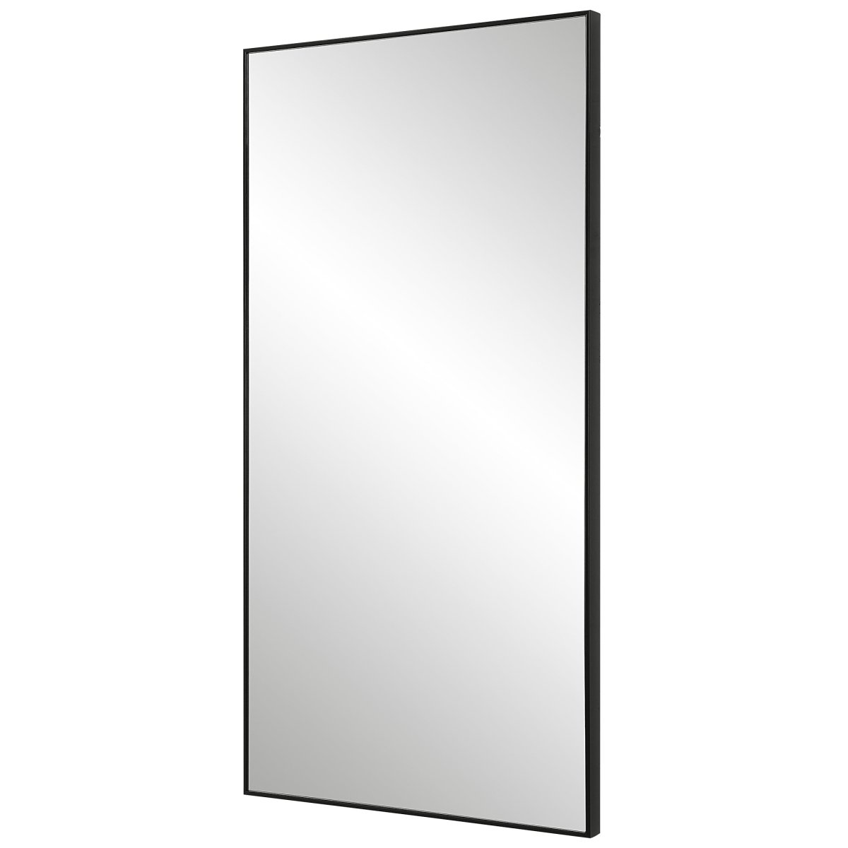 Black Thin Frame Clean Design Mirror - Uttermost - Rectangular Mirrors by Modest Hut