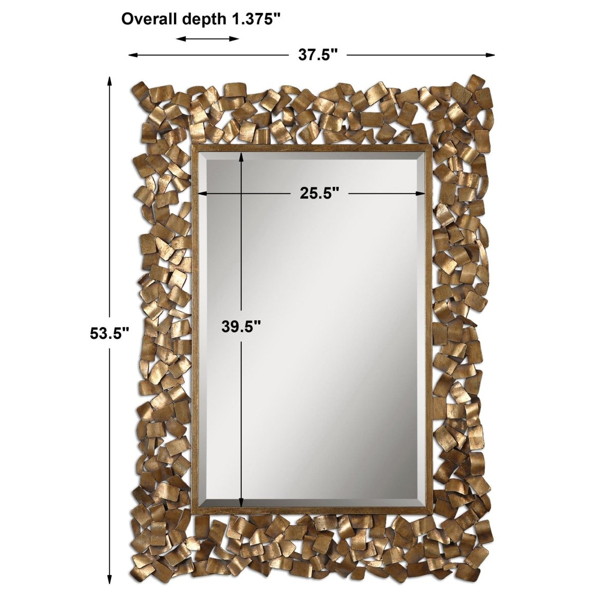Capulin Antique Gold Mirror - Uttermost - Rectangular Mirrors by Modest Hut