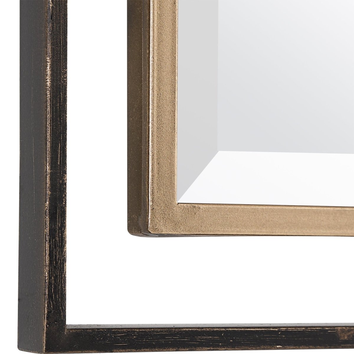 Carrizo Gold & Bronze Rectangle Mirror - Uttermost - Rectangular Mirrors by Modest Hut