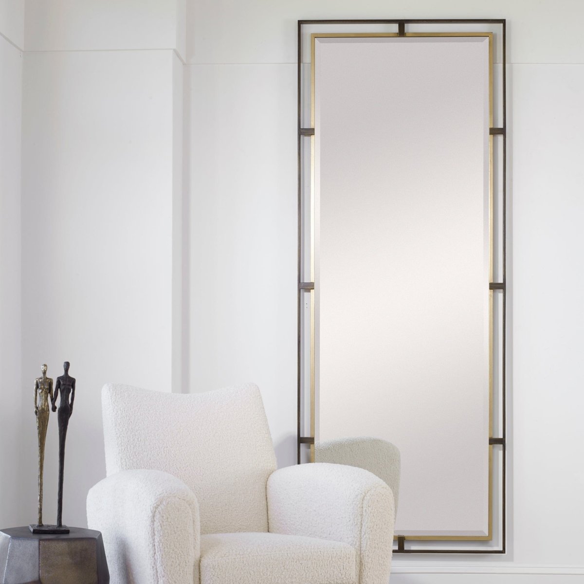 Carrizo Tall Bronze & Gold Mirror - Uttermost - Rectangular Mirrors by Modest Hut