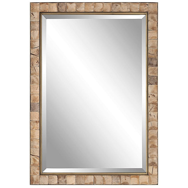 Cocos Coconut Shell Mirror - Uttermost - Rectangular Mirrors by Modest Hut