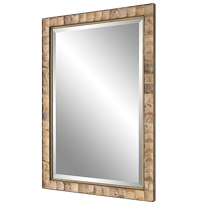 Cocos Coconut Shell Mirror - Uttermost - Rectangular Mirrors by Modest Hut