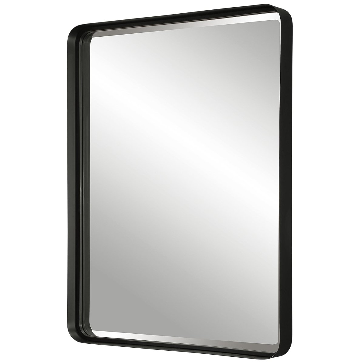 Crofton Black Large Mirror - Uttermost - Rectangular Mirrors by Modest Hut