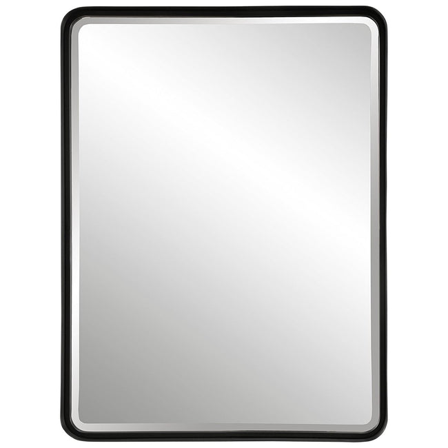Crofton Black Large Mirror - Uttermost - Rectangular Mirrors by Modest Hut