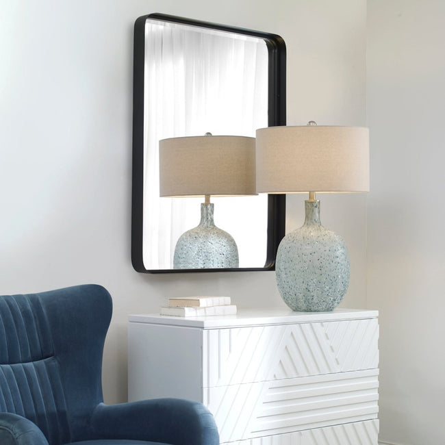 Crofton Black Large Mirror - Uttermost - Rectangular Mirrors by Modest Hut