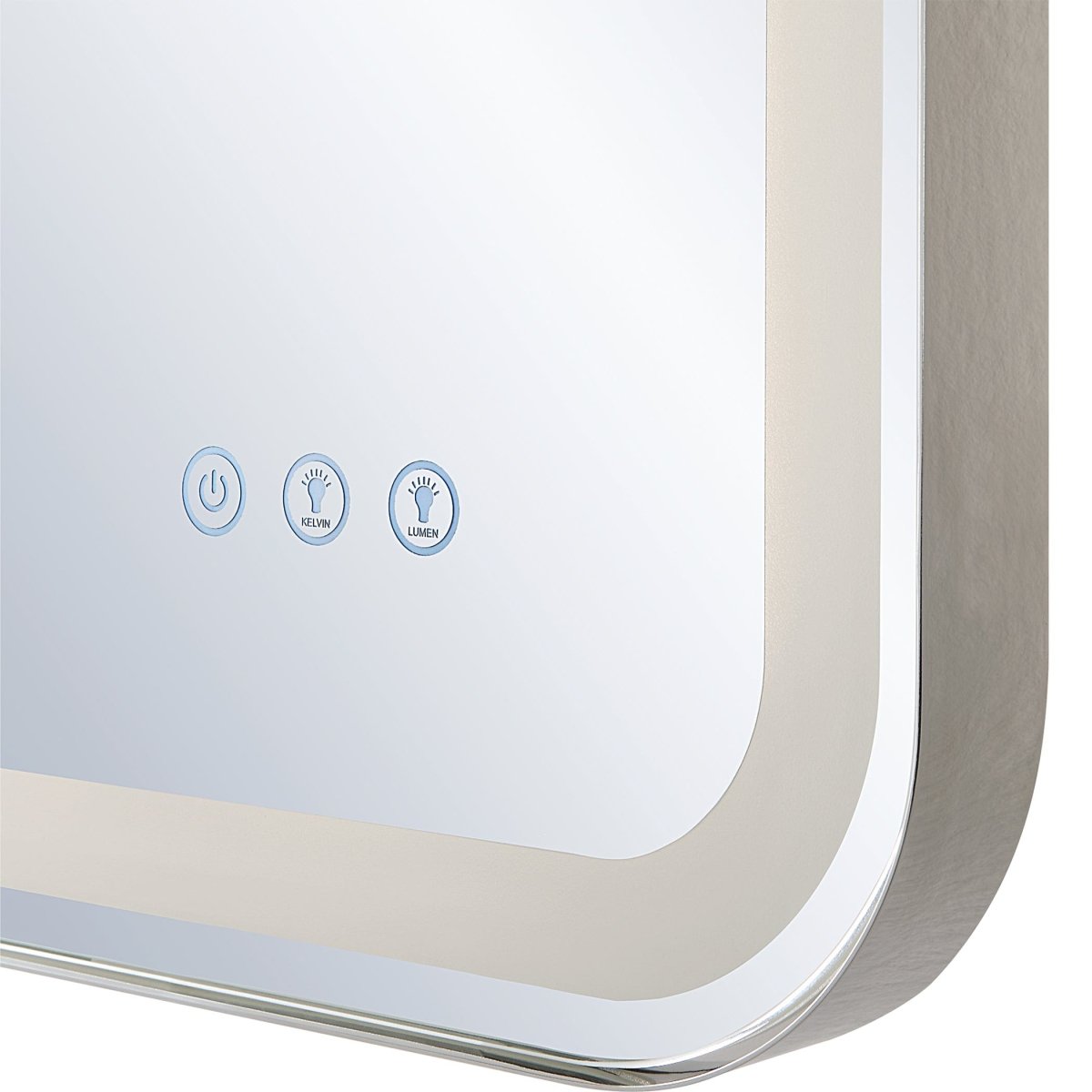 Crofton Lighted Nickel Vanity Mirror - Uttermost - Rectangular Mirrors by Modest Hut