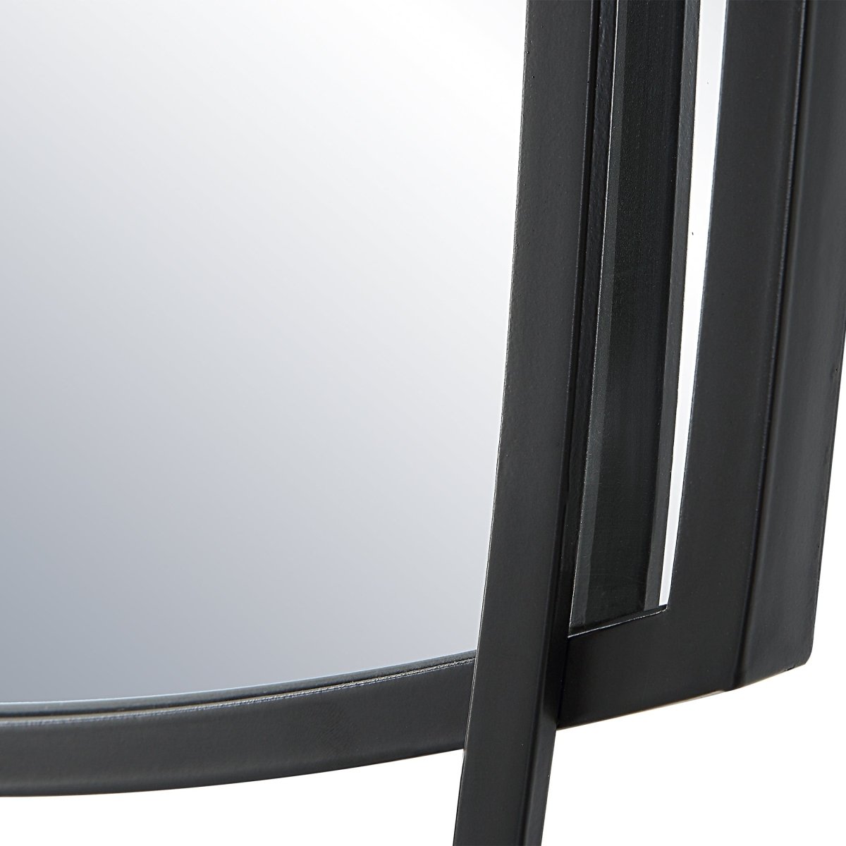 Curved Metal Framed Contemporary Mirror - Uttermost - Rectangular Mirrors by Modest Hut