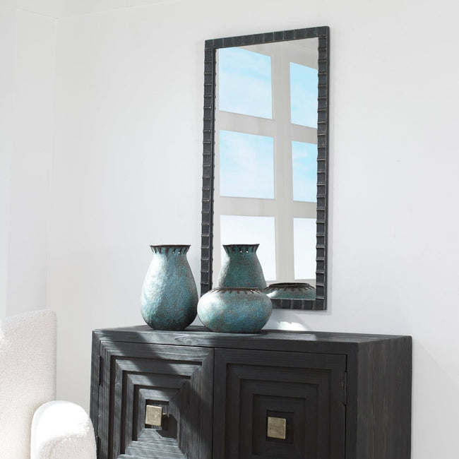 Dandridge Black Industrial Mirror - Uttermost - Rectangular Mirrors by Modest Hut