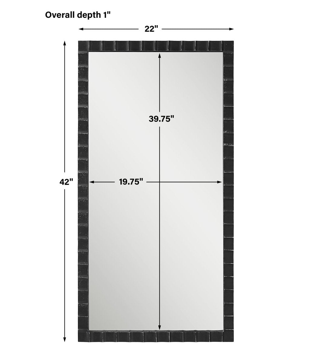Dandridge Black Industrial Mirror - Uttermost - Rectangular Mirrors by Modest Hut