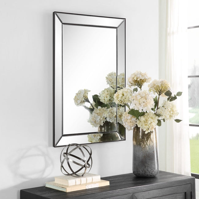 Dark Bronze Rectangular Mirror with Thin Inner Edge - Uttermost - Rectangular Mirrors by Modest Hut