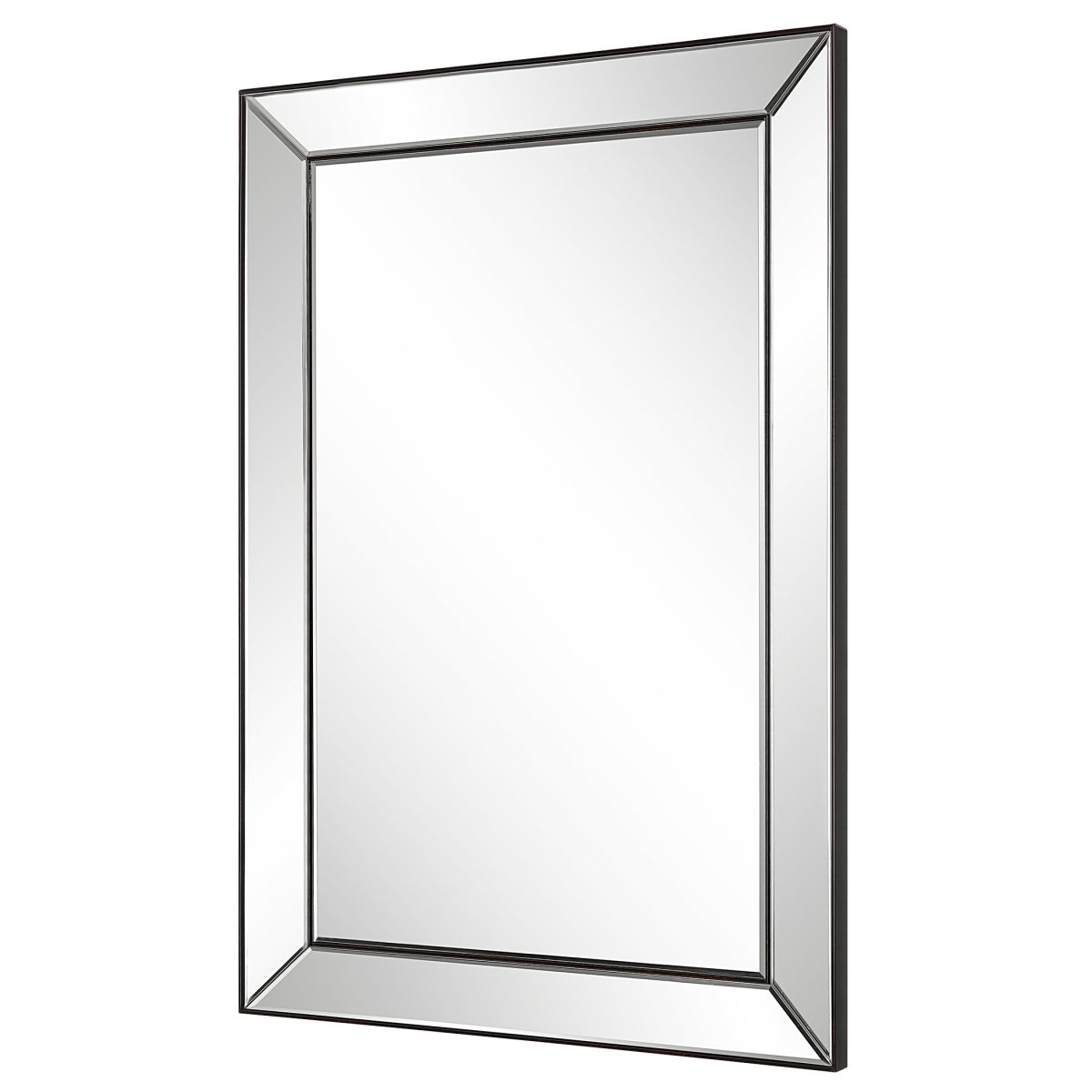 Dark Bronze Rectangular Mirror with Thin Inner Edge - Uttermost - Rectangular Mirrors by Modest Hut