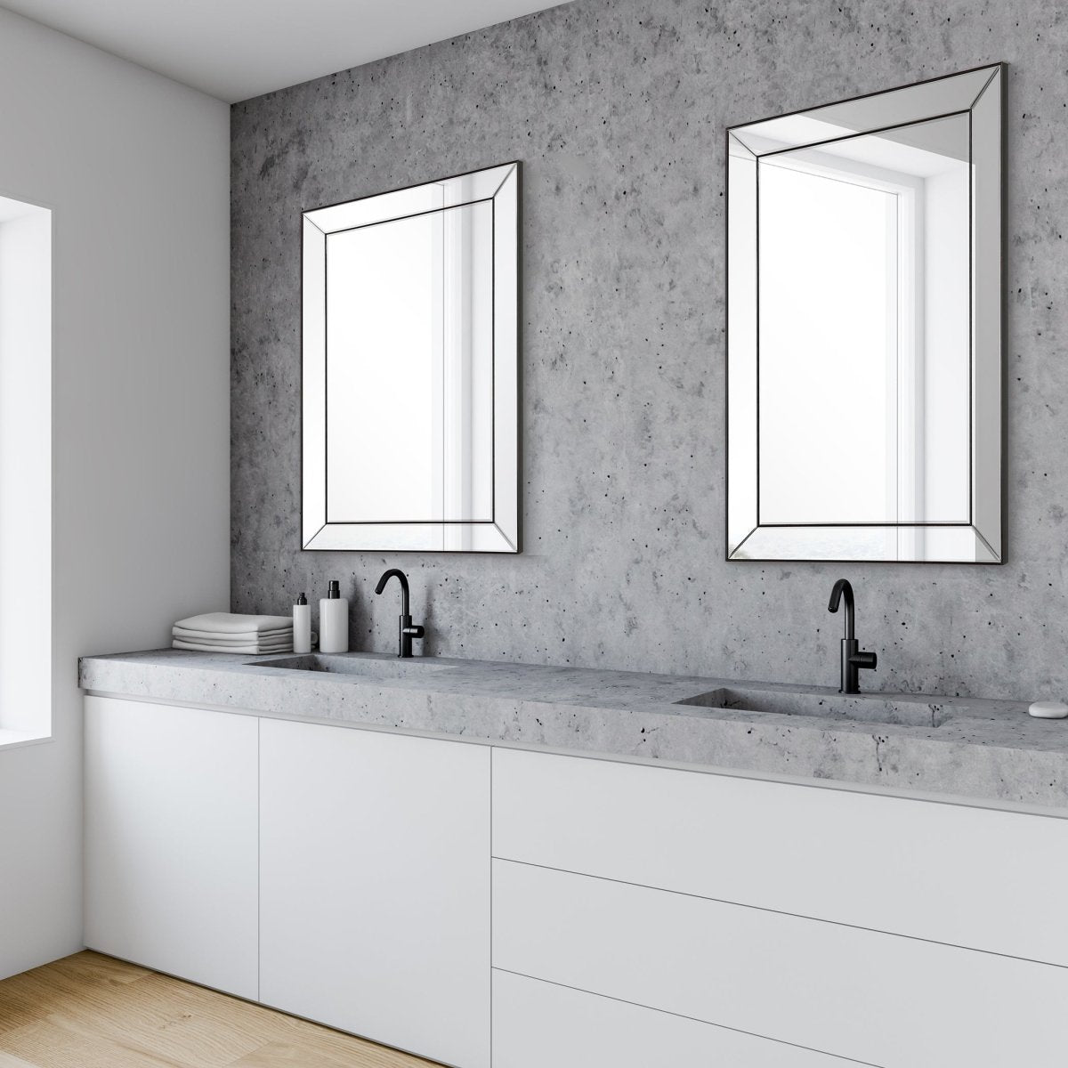 Dark Bronze Rectangular Mirror with Thin Inner Edge - Uttermost - Rectangular Mirrors by Modest Hut