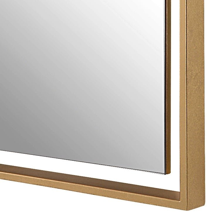 Egon Gold Floating Mirror - Uttermost - Rectangular Mirrors by Modest Hut