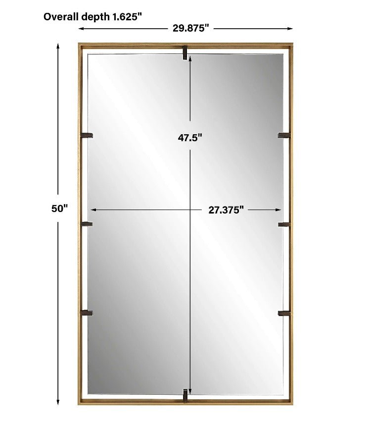 Egon Gold Floating Mirror - Uttermost - Rectangular Mirrors by Modest Hut