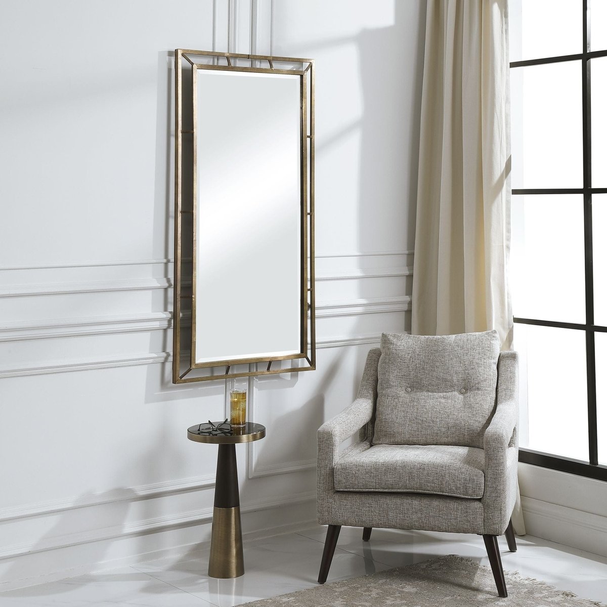 Farrow Copper Industrial Mirror - Uttermost - Rectangular Mirrors by Modest Hut