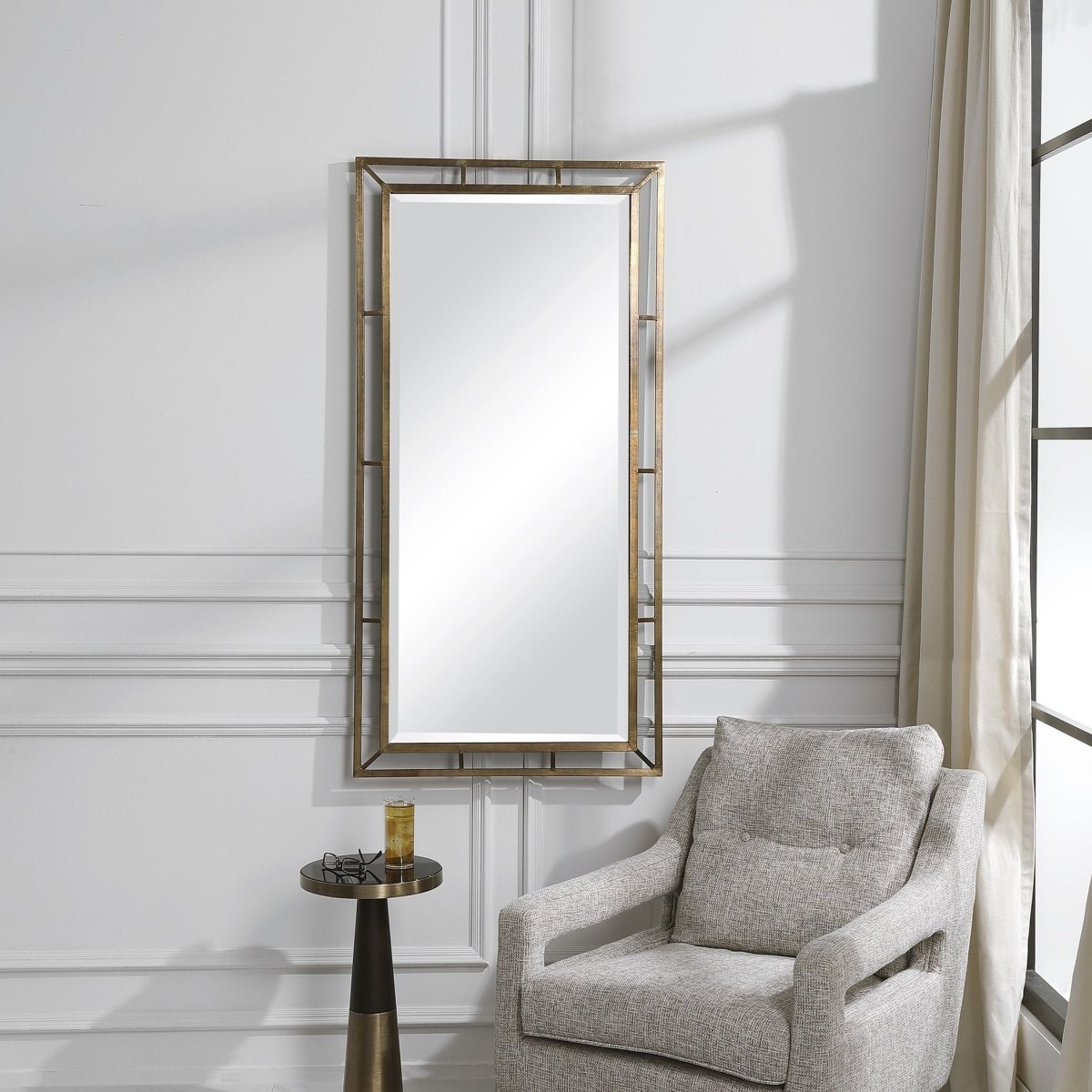 Farrow Copper Industrial Mirror - Uttermost - Rectangular Mirrors by Modest Hut