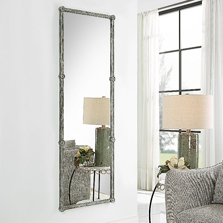 Gattola Gray Wash Dressing Mirror - Uttermost - Rectangular Mirrors by Modest Hut