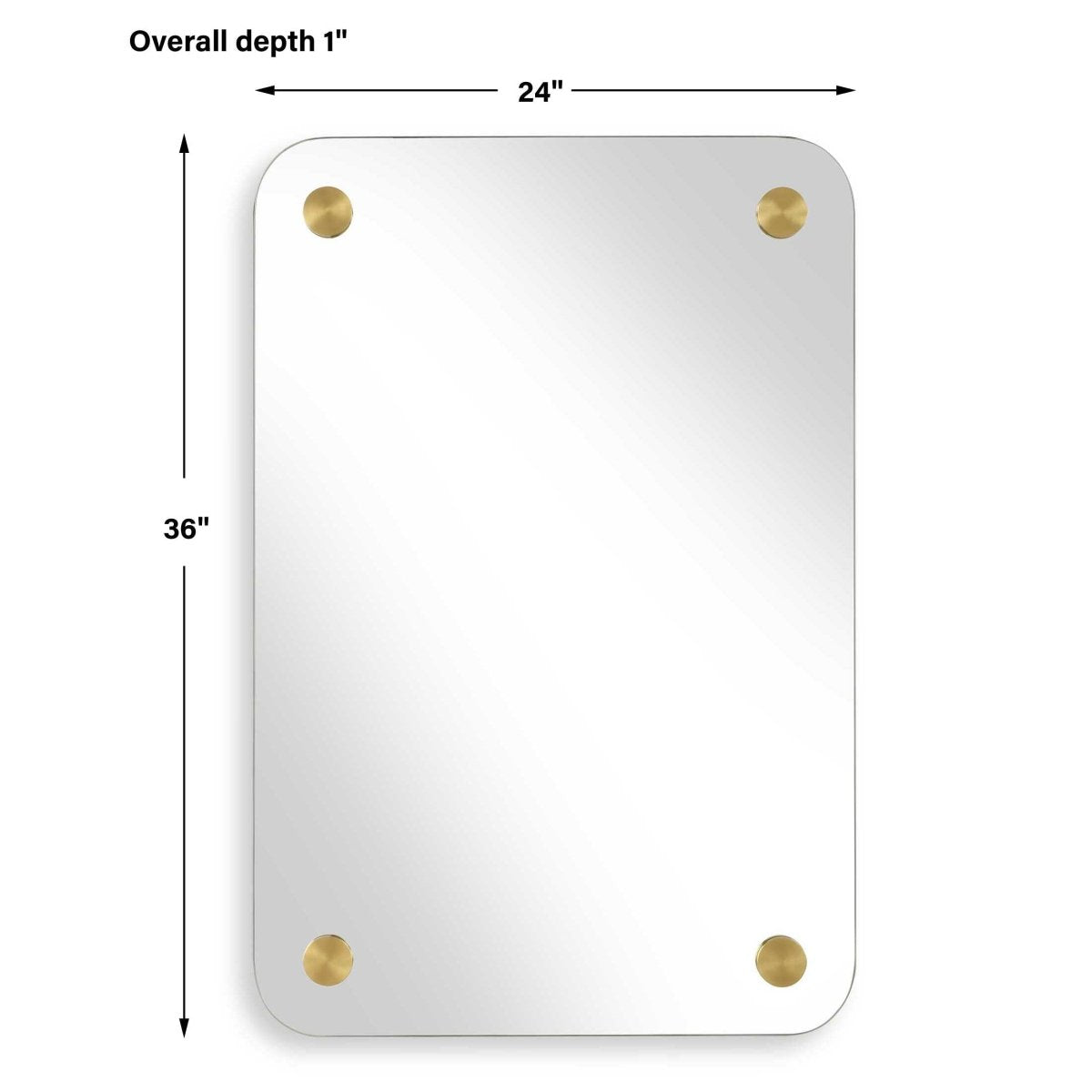 Hamrick Frameless Mirror - Uttermost - Rectangular Mirrors by Modest Hut