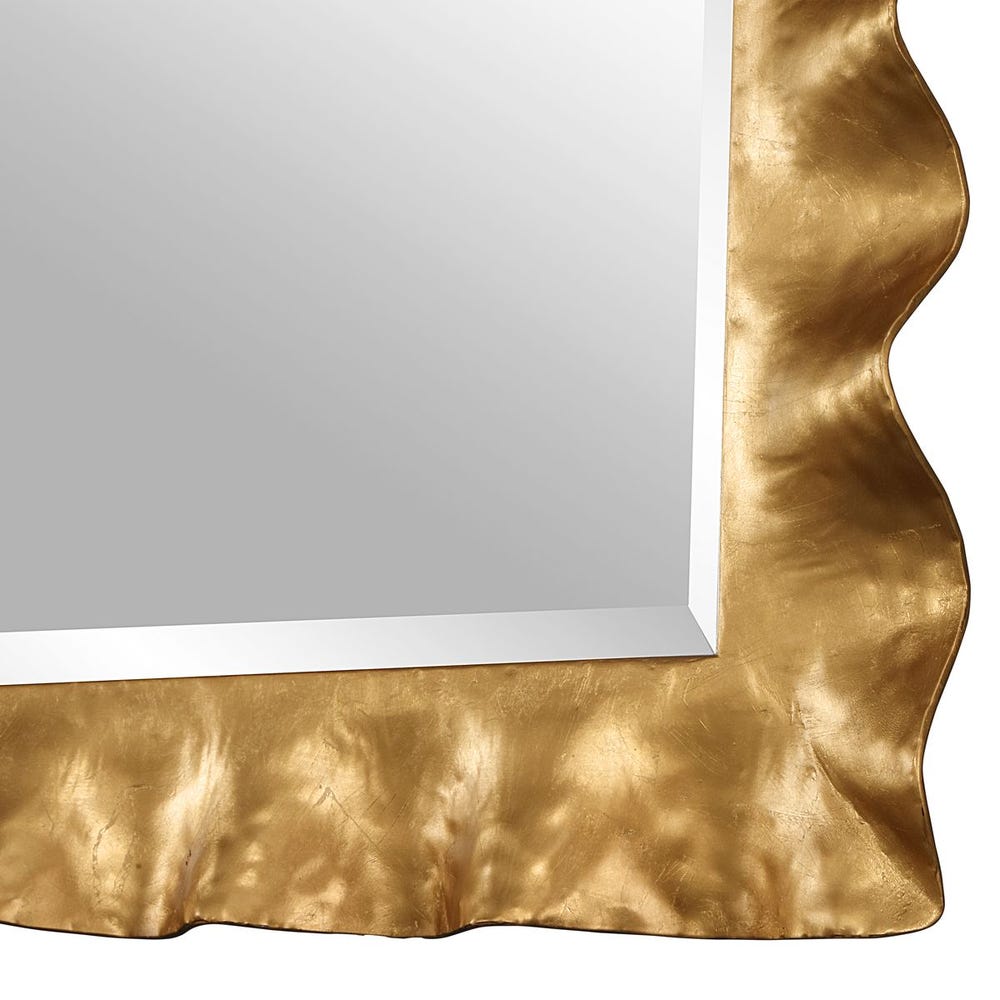 Haya Rectangular Gold Mirror - Uttermost - Rectangular Mirrors by Modest Hut