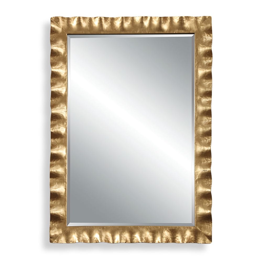 Haya Rectangular Gold Mirror - Uttermost - Rectangular Mirrors by Modest Hut