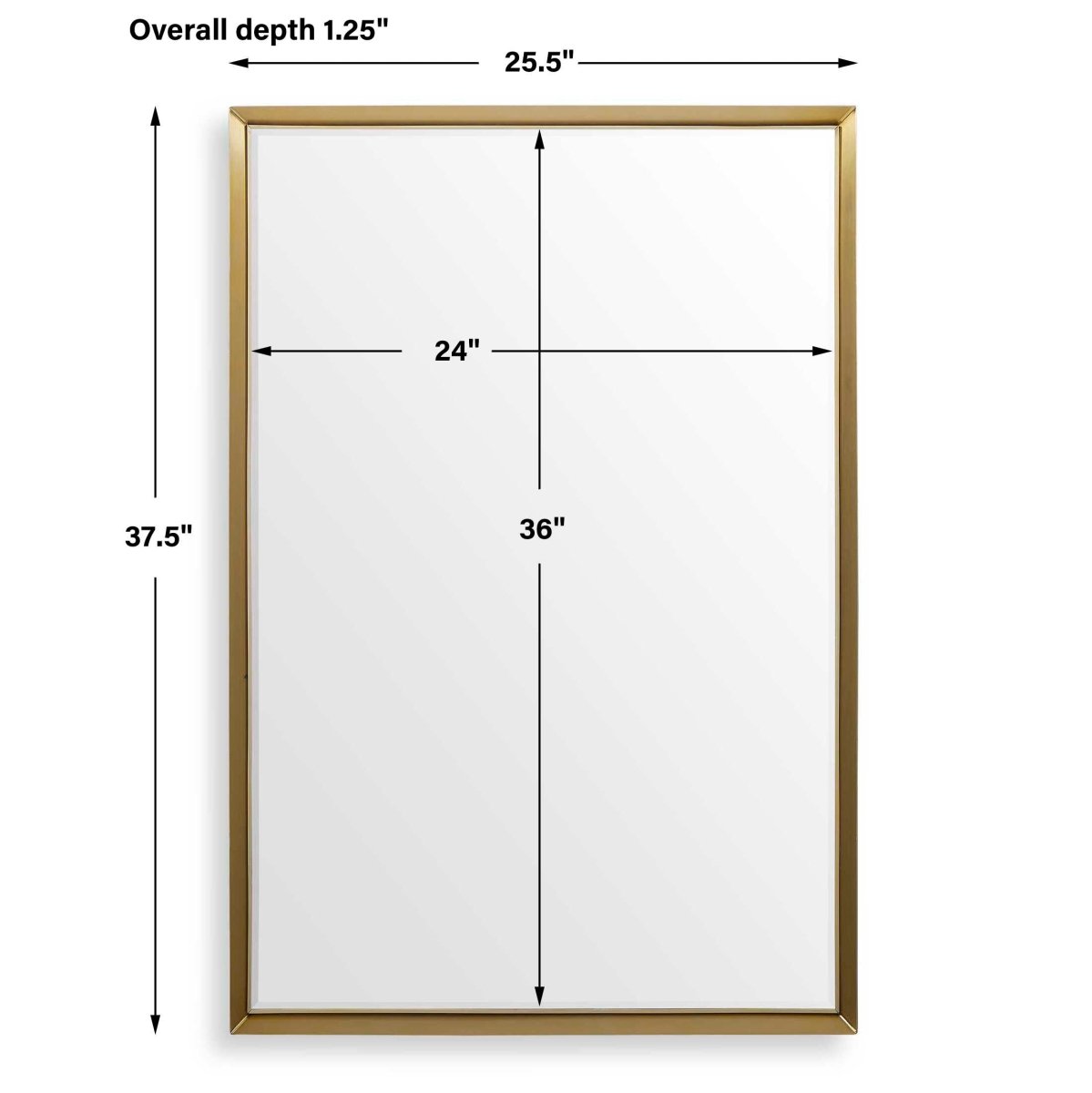 Heisler Brass Mirror - Uttermost - Rectangular Mirrors by Modest Hut