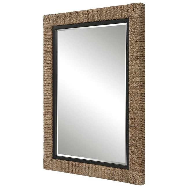 Island Braided Straw Mirror - Uttermost - Rectangular Mirrors by Modest Hut