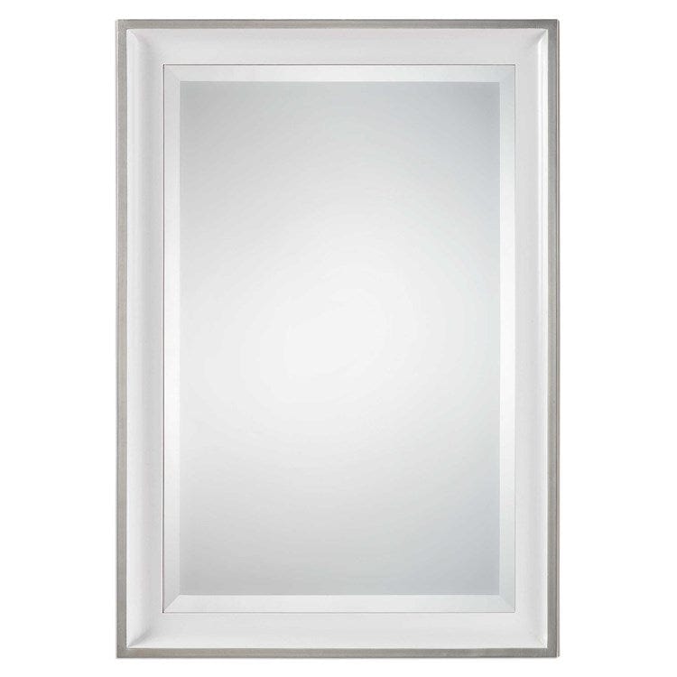 Lahvahn White Silver Mirror - Uttermost - Rectangular Mirrors by Modest Hut