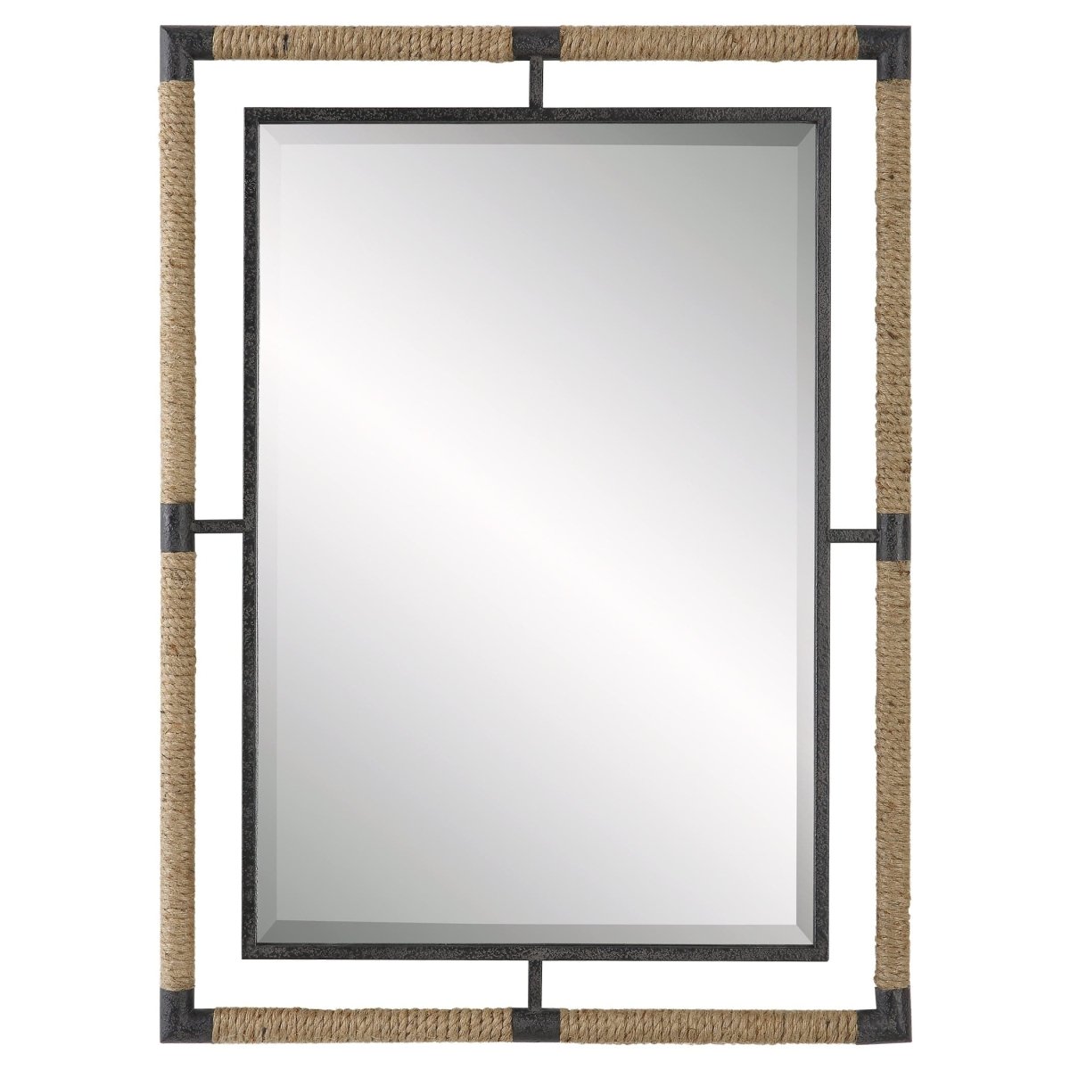Melville Iron & Rope Mirror - Uttermost - Rectangular Mirrors by Modest Hut
