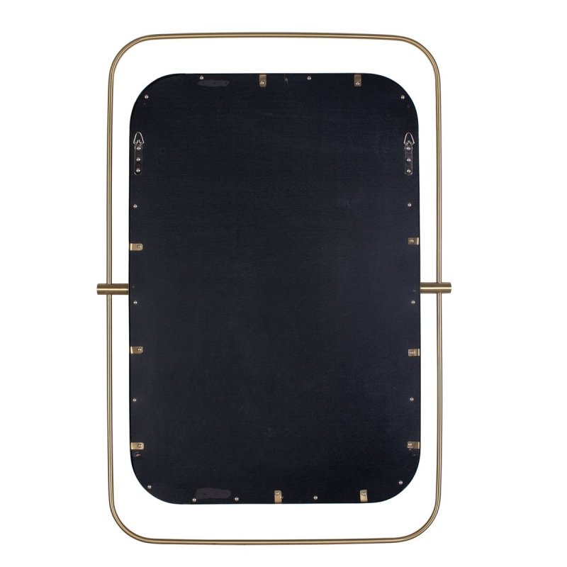 Dimension guide for the Moreni Antique Brass Rounded Wall Mirror