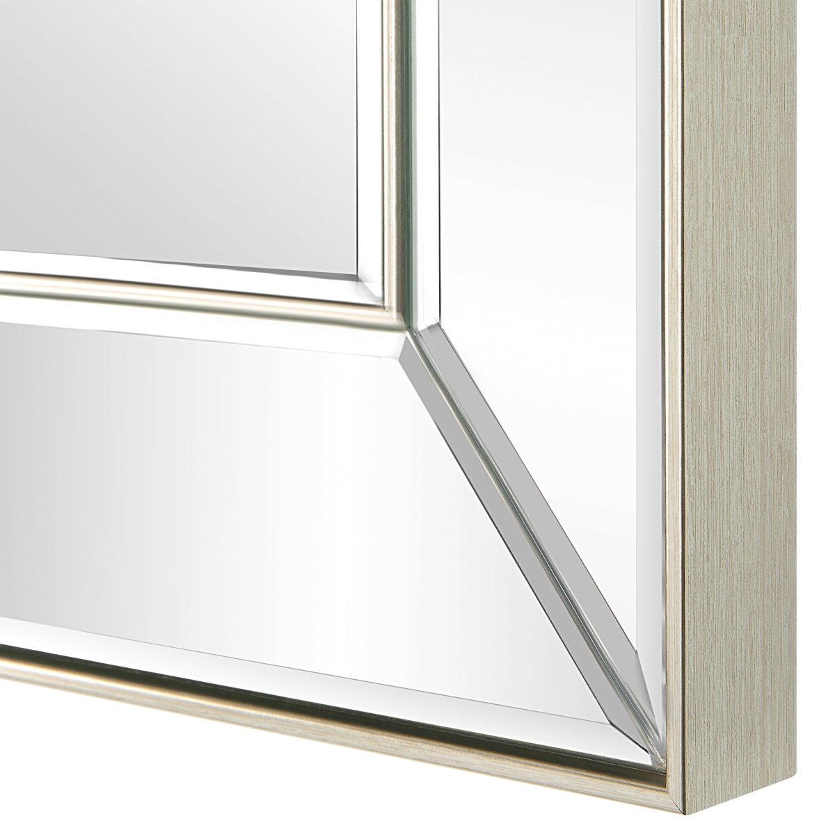 Nickel Rectangular Mirror with Thin Inner Edge - Uttermost - Rectangular Mirrors by Modest Hut