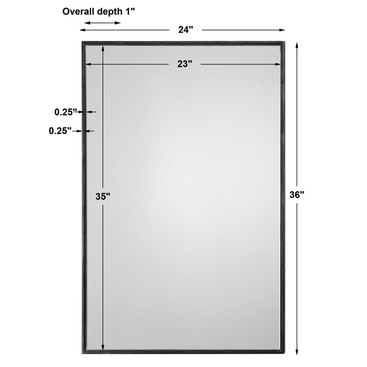 Oil Rubbed Bronze Floating Plain Mirror - Uttermost - Rectangular Mirrors by Modest Hut