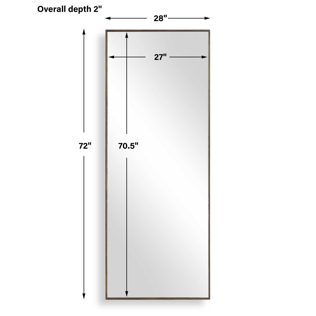 Patterson Bronze Dressing Mirror - Uttermost - Rectangular Mirrors by Modest Hut