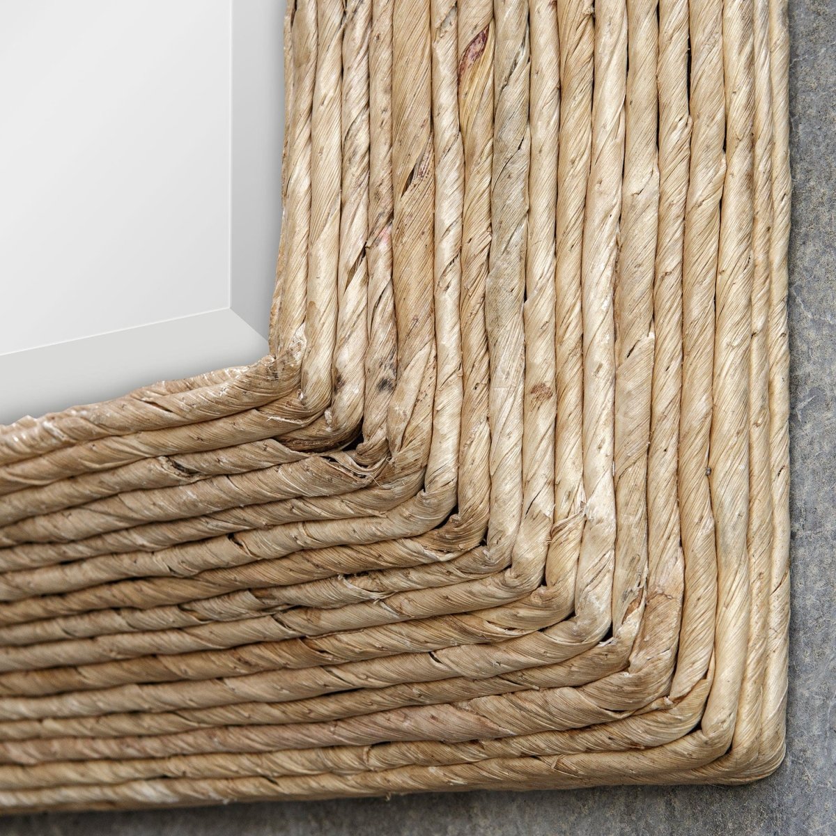 Rora Woven Coastal Mirror - Uttermost - Rectangular Mirrors by Modest Hut